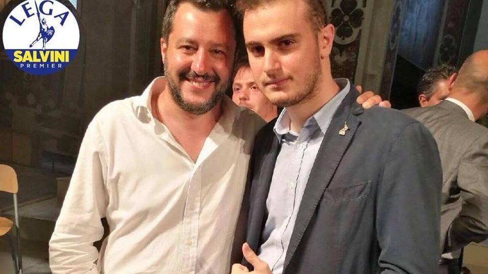 Augusto Casali con Matteo Salvini