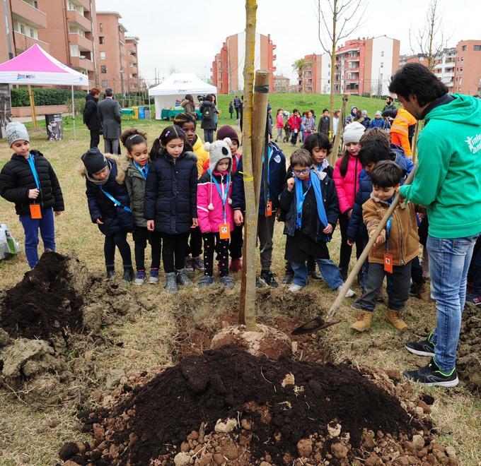 Piantati cento nuovi alberi dentro il Parco Chinnici