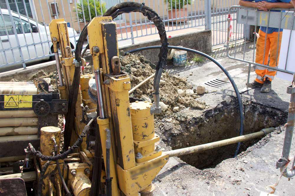 Lavori per il cablaggio della rete