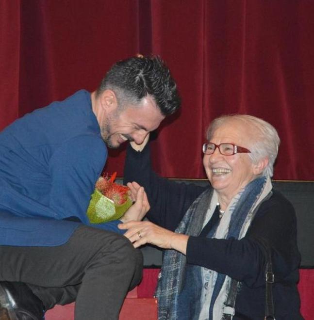 Fabio Bidinelli e Fosca Soprani al teatro Tagliavini dopo il concerto