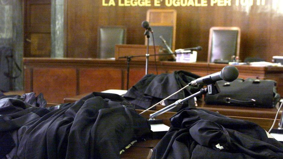 Un’aula di Tribunale per le udienze penali
