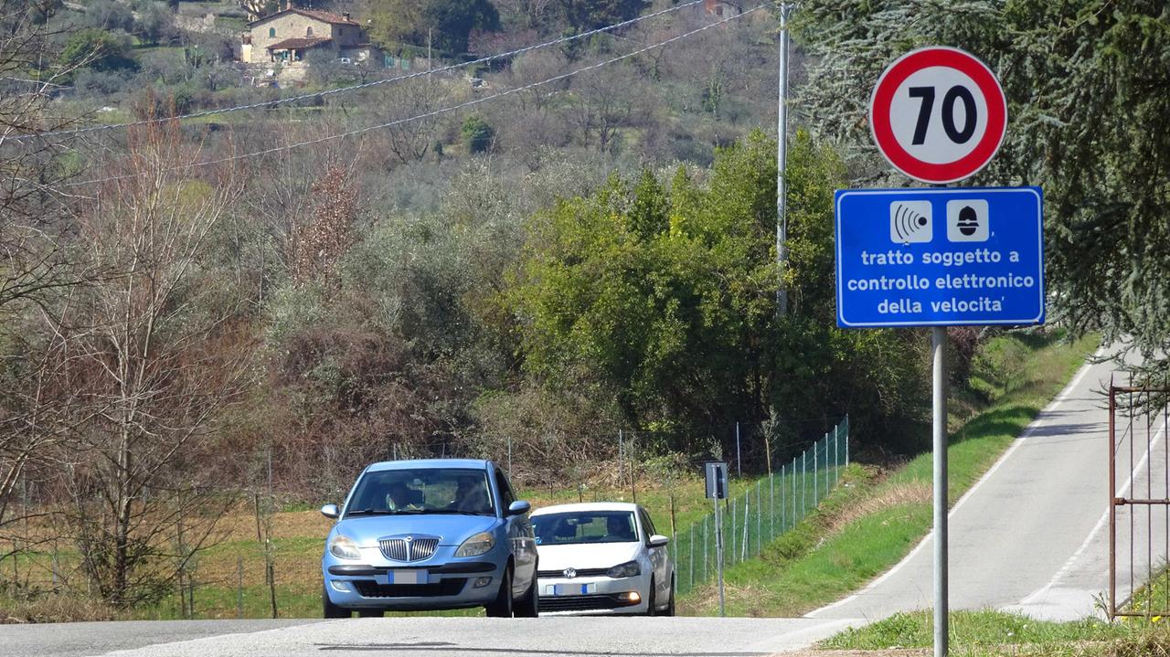 Un tratto di via Pieve a Celle