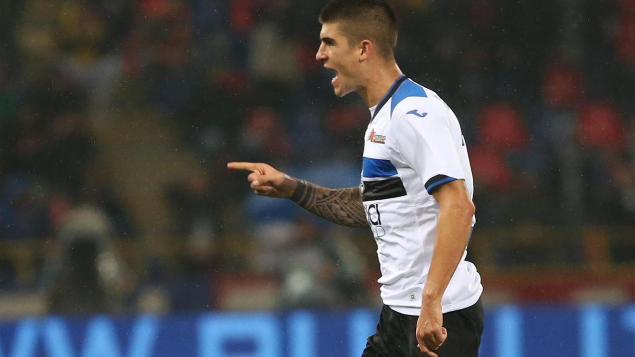 Gianluca Mancini con la maglia dell'Atalanta
