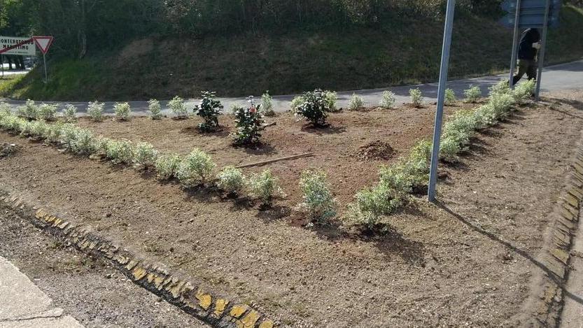 Il borgo si fa bello con i fiori freschi nelle aiuole