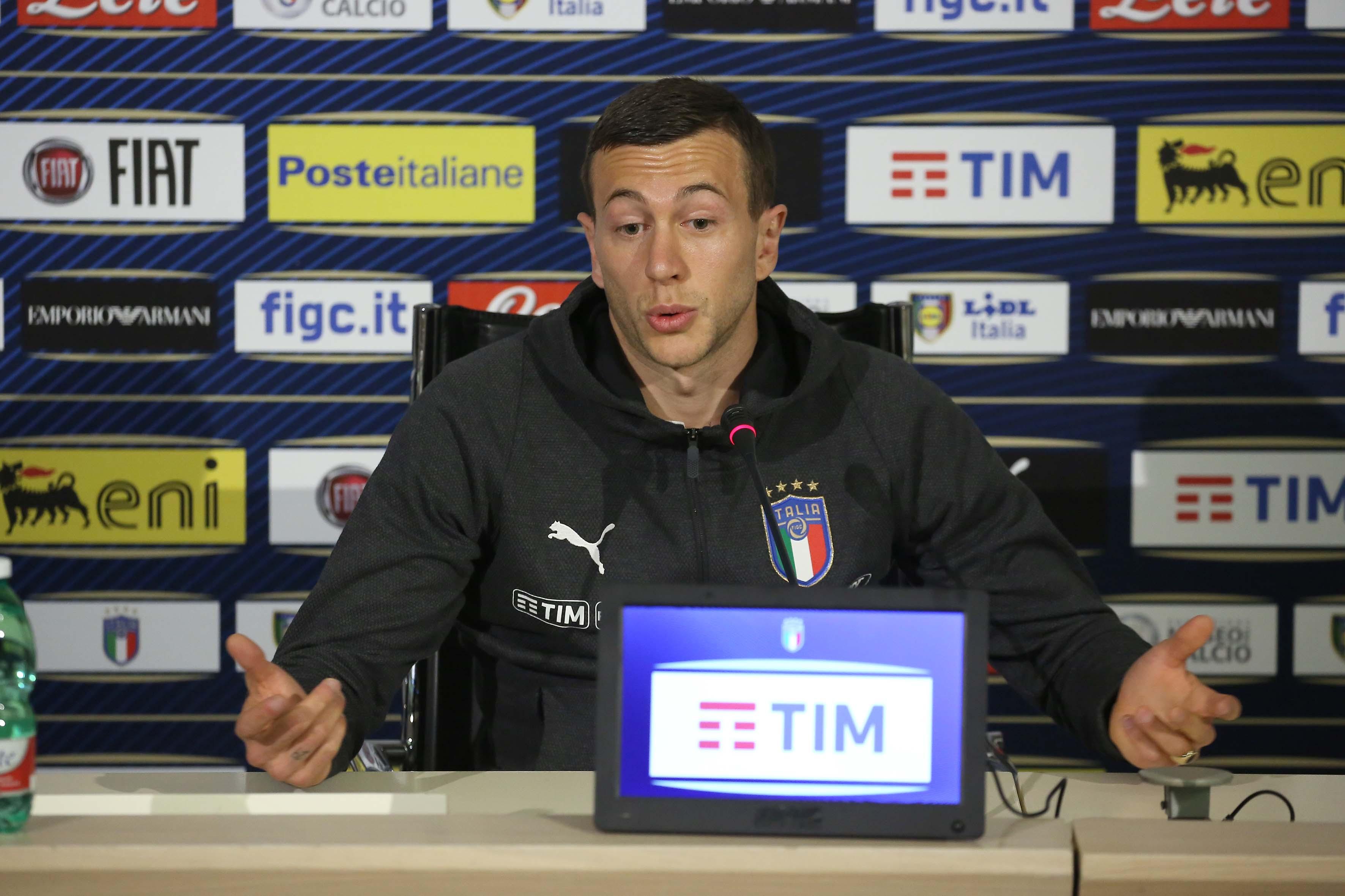 Federico Bernardeschi nell'aula magna di Coverciano