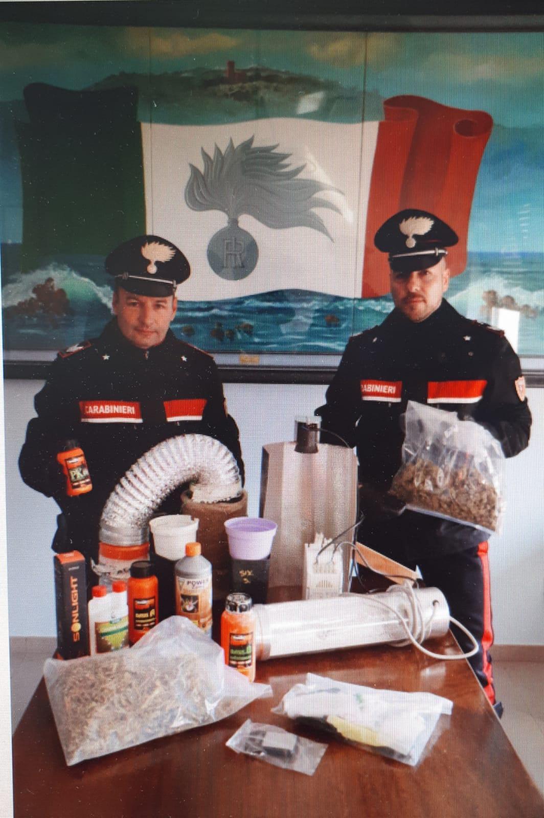 Savignano, trovato con  marijuana e un kit di coltivazione completo