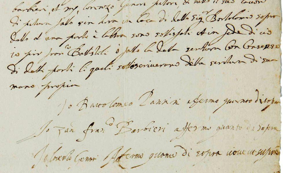 Guercino, autografo all’asta
