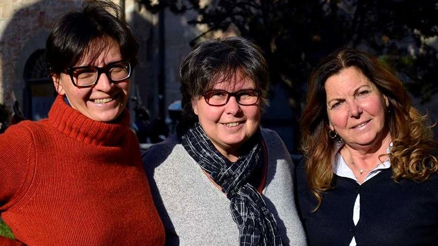 Da sinistra Elisa Giuliani, Nadia Pisanti e Adriana Ciurli