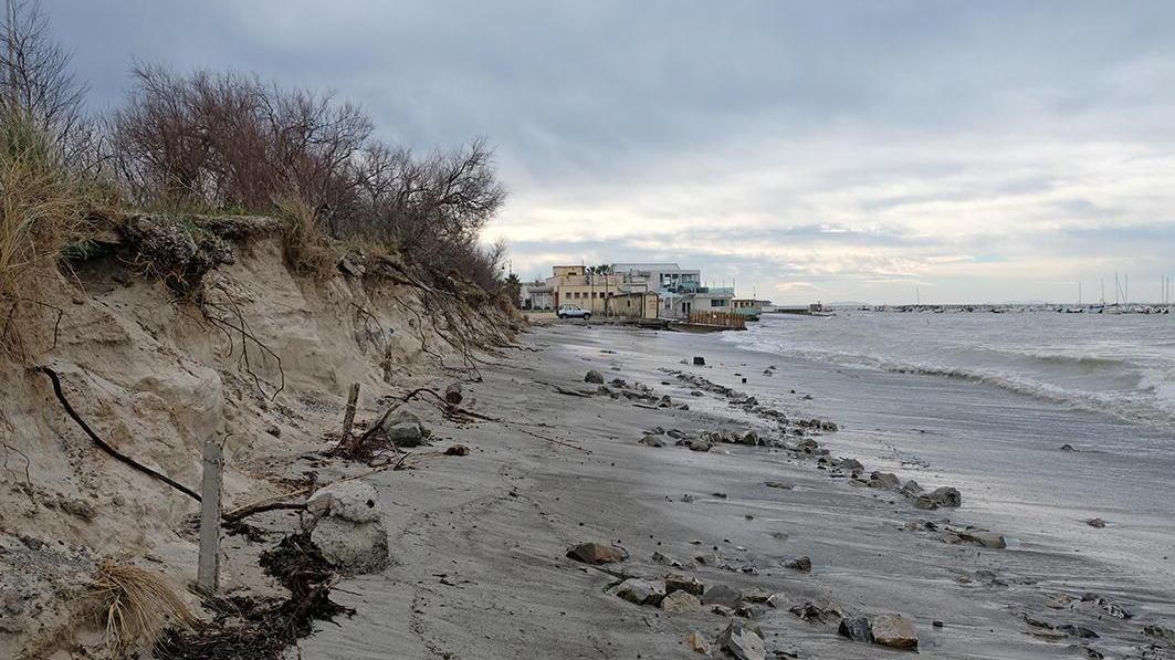 Uno scorcio della spiaggia interessata dai lavori (foto Falorni)