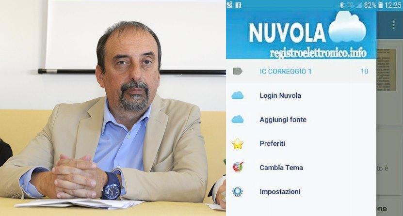 Roberto Mugnai, dirigente scolastico. A destra, un’immagine del registro elettronico Nuvola