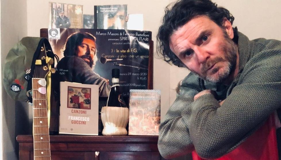 Il grande Guccini in Gipsoteca visto da Masoni e Bartelloni 