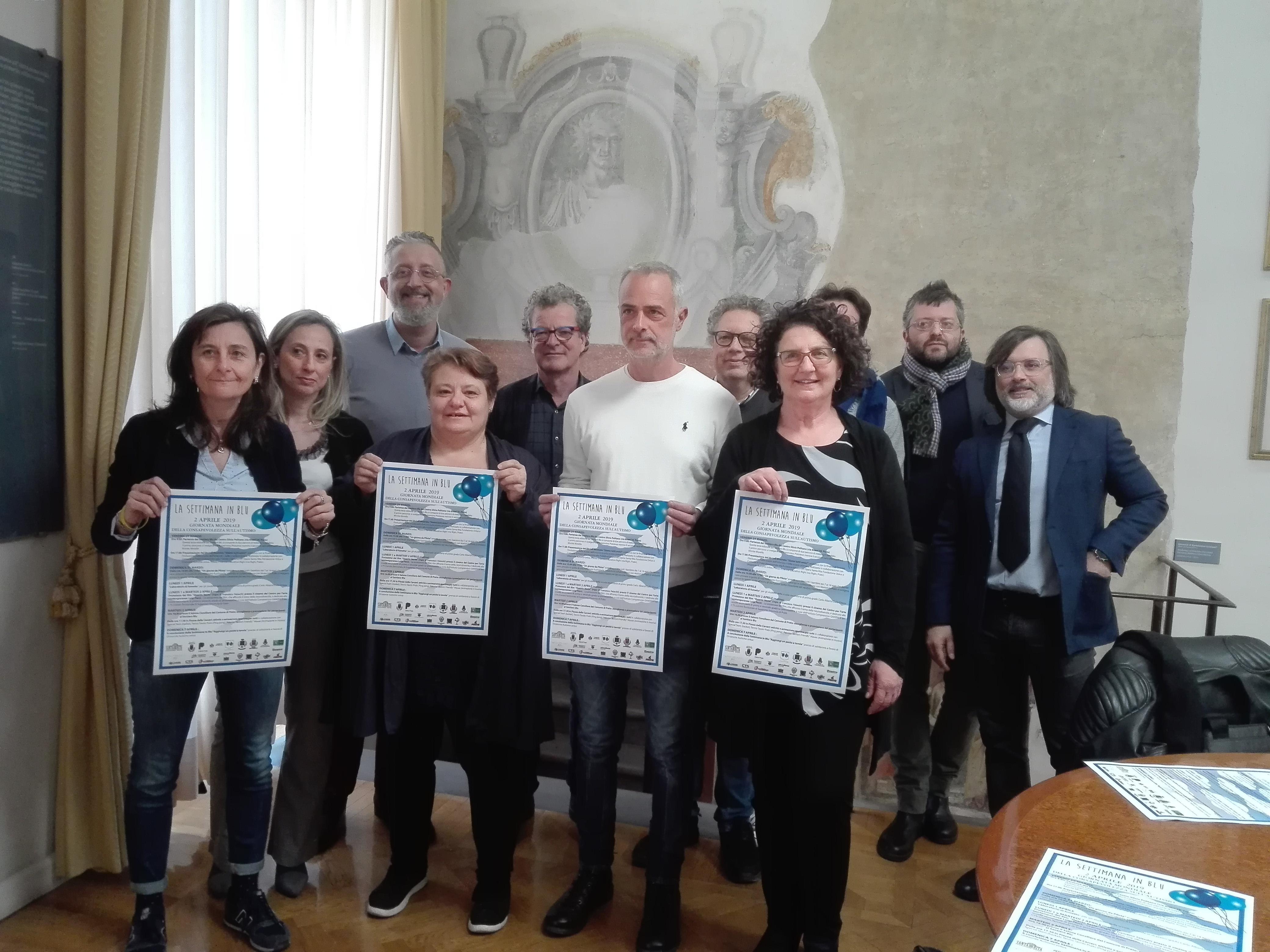 Presentate nella sala giunta del Comune di Prato le iniziative della Settimana in blu