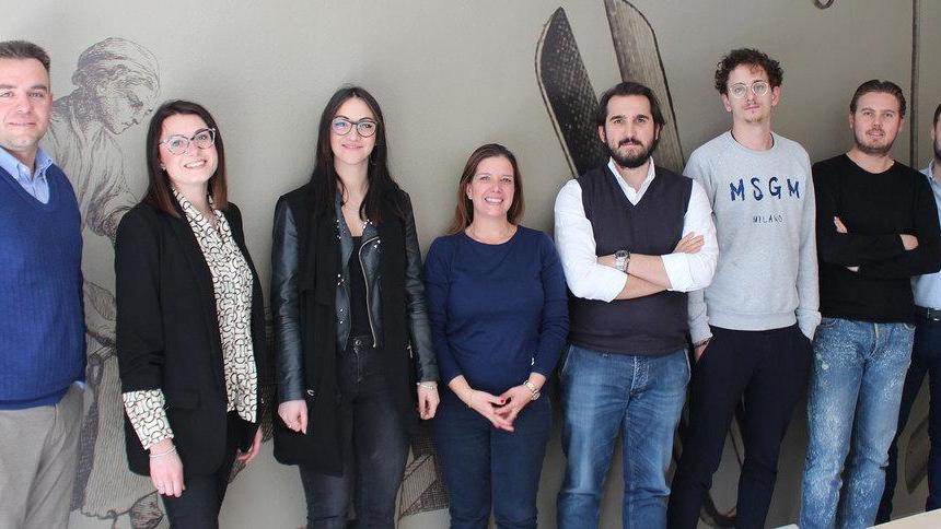 Il gruppo Giovani conciatori con Marta Lupi (la seconda da sinistra)