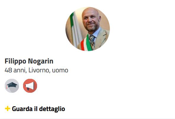 Lo screenshot con l'attribuzione dei due bollini al sindaco Filippo Nogarin