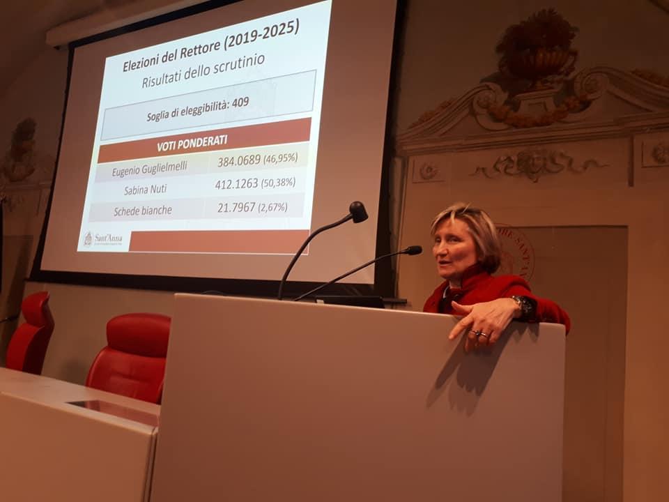 Il primo intervento di Sabina Nuti dopo la proclamazione dei risultati