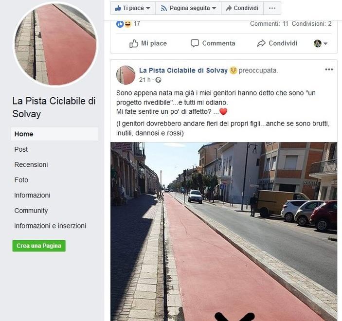 E “la pista ciclabile di Solvay” diventa una pagina Facebook 