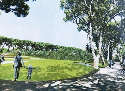Ecco come verrà il nuovo parcheggio nella pineta Marradi, secondo il progetto del Comune