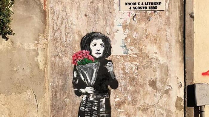 Sul muro l’omaggio firmato Mart alla madre livornese di Edith Piaf