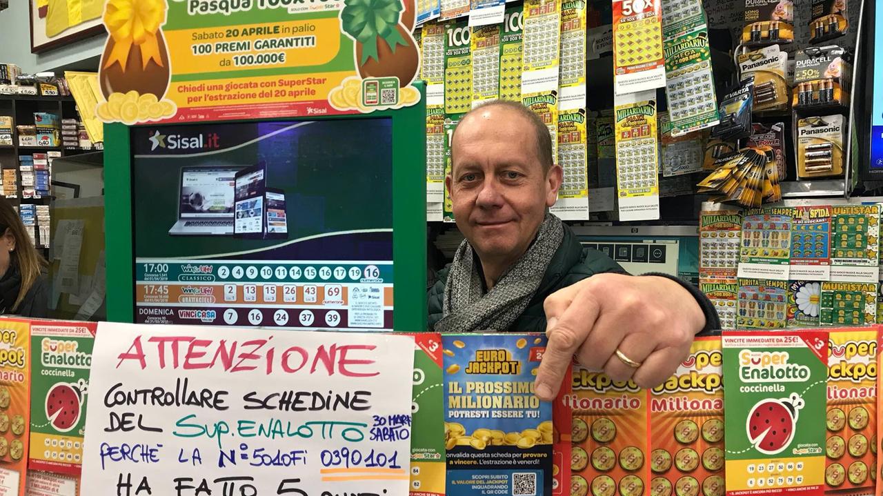 Superenalotto, sfiorato il jackpot: vinti 14mila euro alla tabaccheria Gori