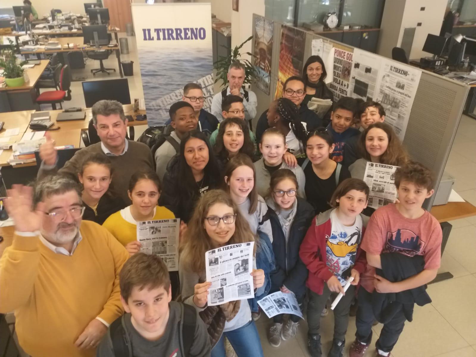 Studenti di Livorno e di Chicago in visita al giornale Il Tirreno