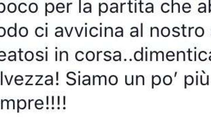Pontedera, lo sfogo social di Caponi «Chi ci critica rimanga pure a casa»