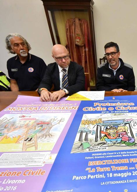 Riccardo Stefanini, Filippo Nogarin e Leonardo Gonnelli a una iniziativa nel 2016