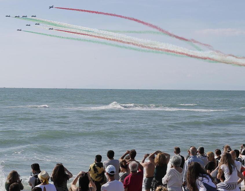 Lo spettacolo delle Frecce tricolore