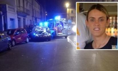 La scena dell'incidente e, nel riquadro, Linda Baglioni