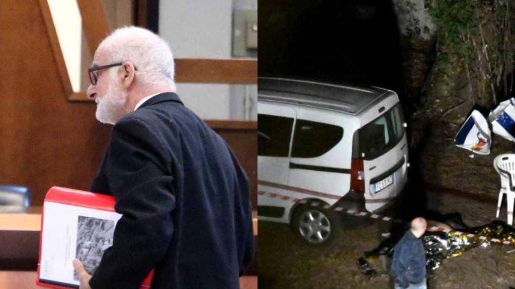 Marco Casonato in aula; il luogo del delitto