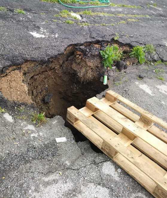 Si apre voragine al Lavello Intervengono i vigili 
