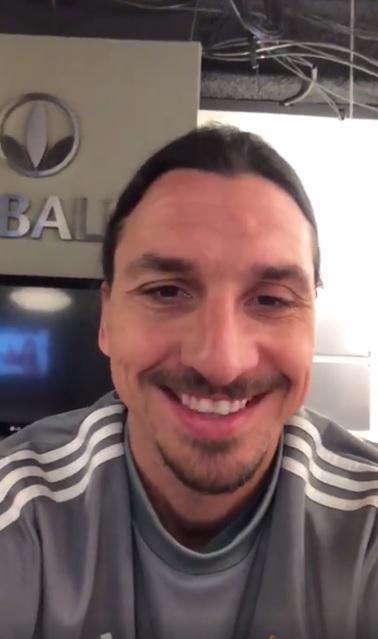 Un fermo immagine del video di Zlatan Ibrahimovic all'indirizzo di Christian Picarella