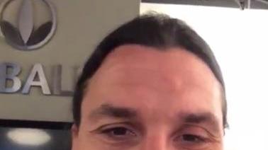 Un fermo immagine del video di Zlatan Ibrahimovic all'indirizzo di Christian Picarella