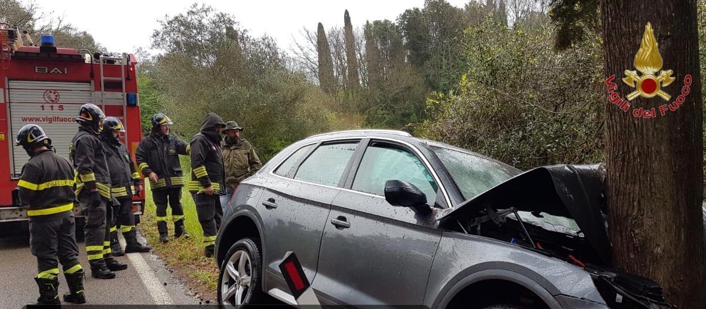 L'auto dopo l'incidente