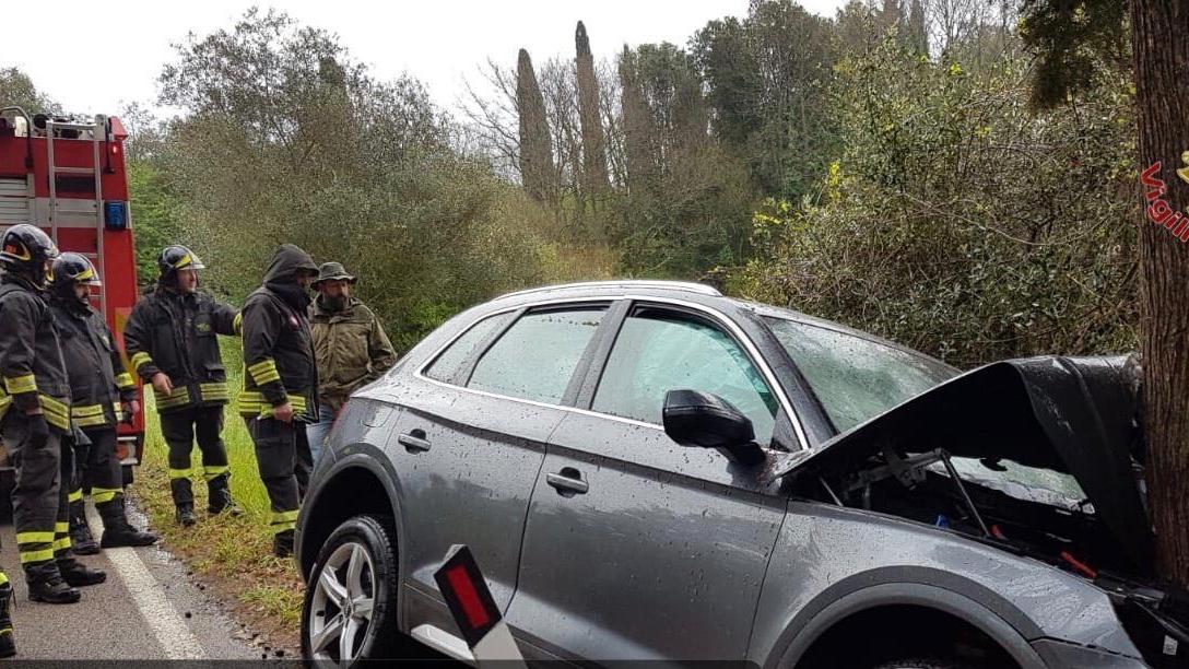 L'auto dopo l'incidente