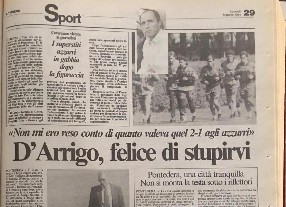 D’Arrigo fece arrossire Arrigo e firmò la storia 