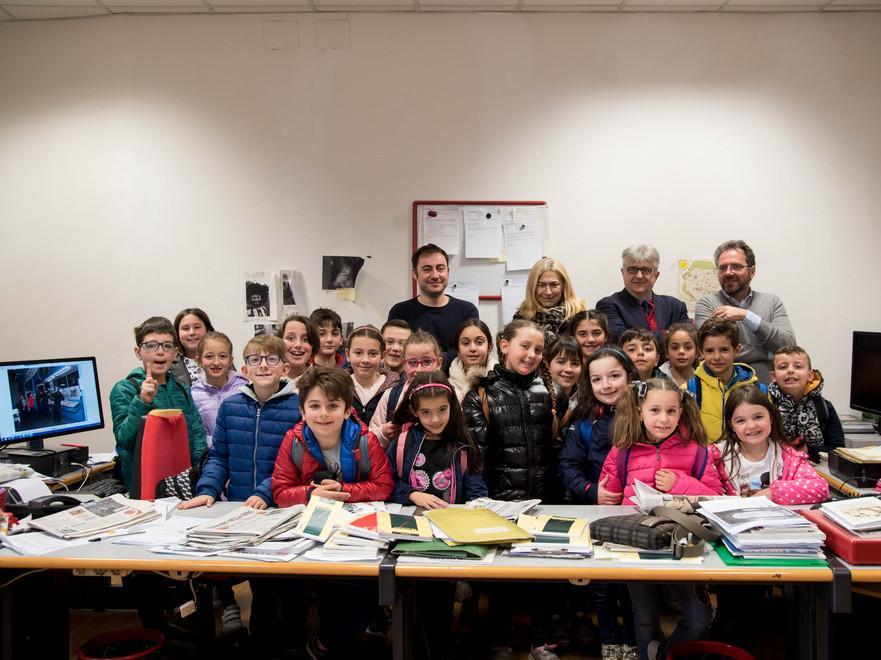 Giovani giornalisti in visita al Tirreno