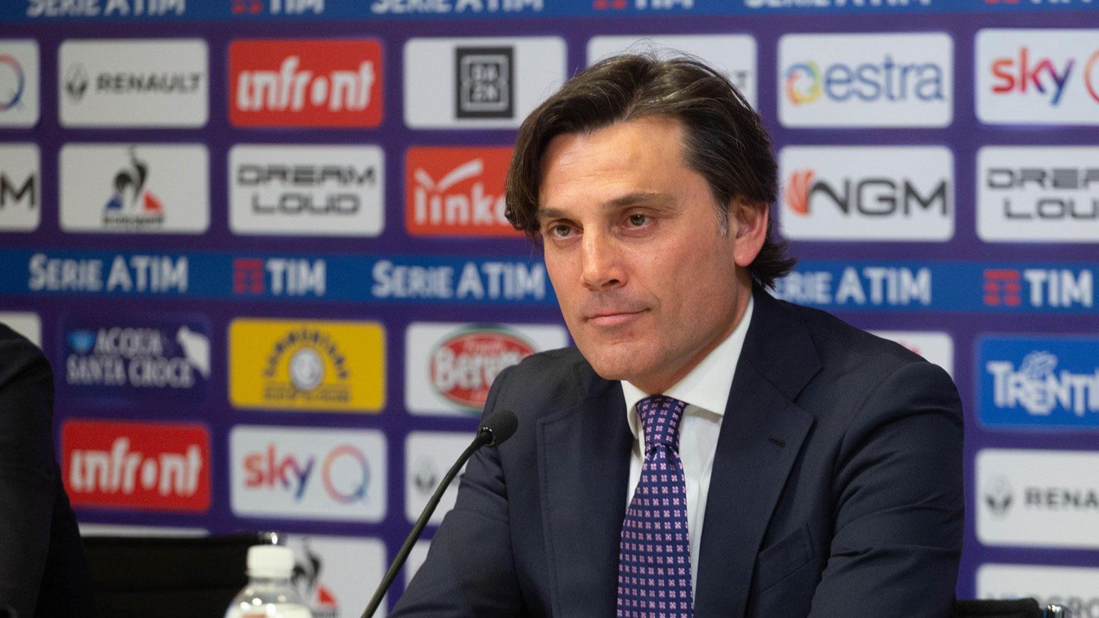 Vincenzo Montella alla conferenza stampa di ieri a Firenze