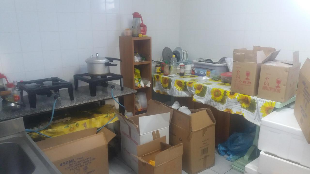 La cucina dove venivano preparati i cibi