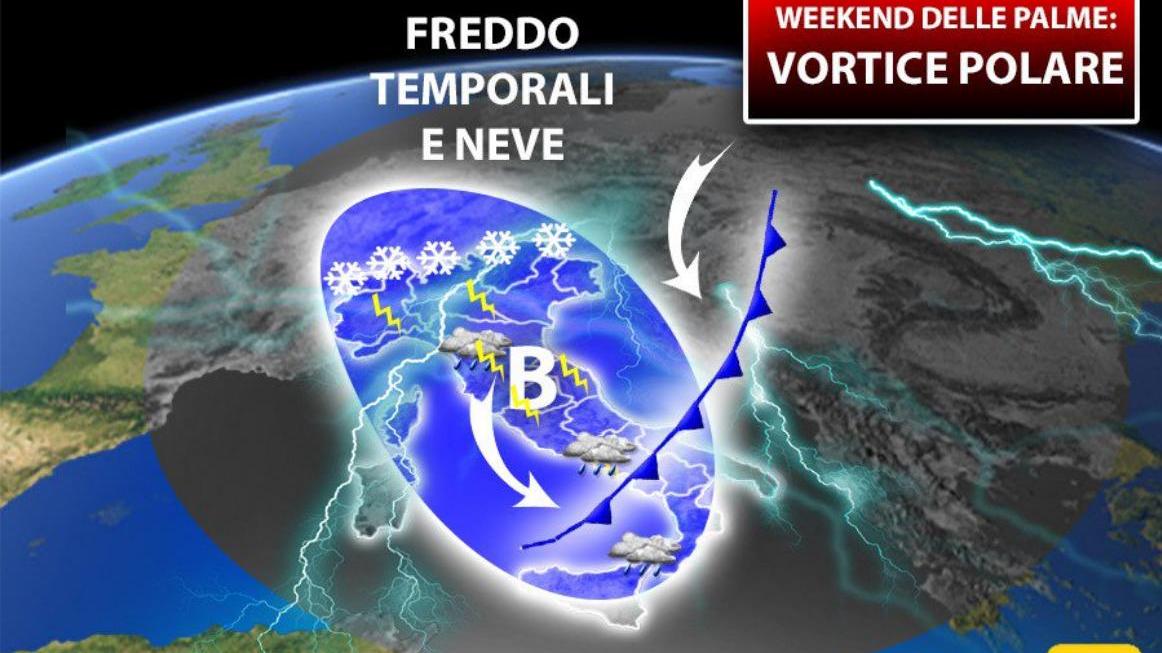 Maltempo: per il weekend delle Palme tornano temporali e freddo