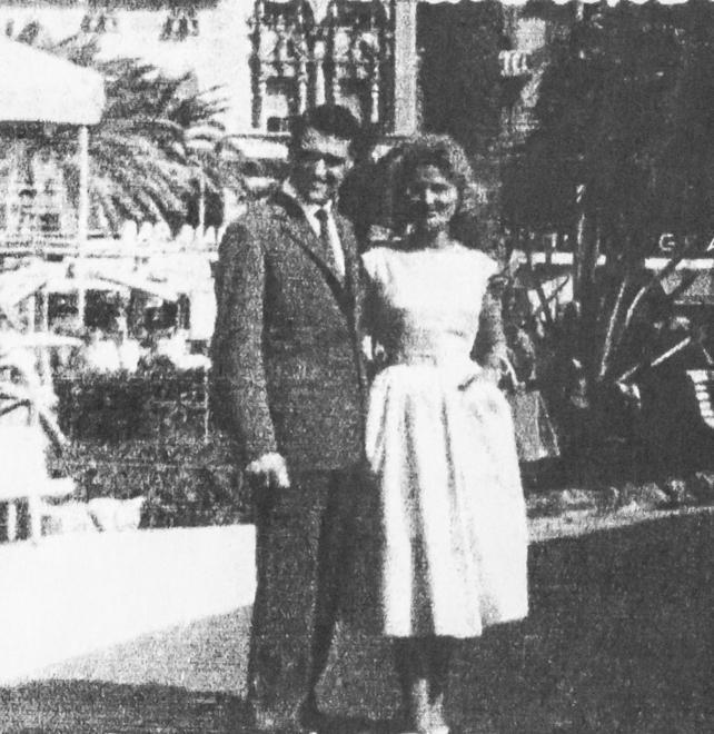 Aldo Arrighi con la moglie