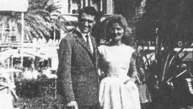 Aldo Arrighi con la moglie