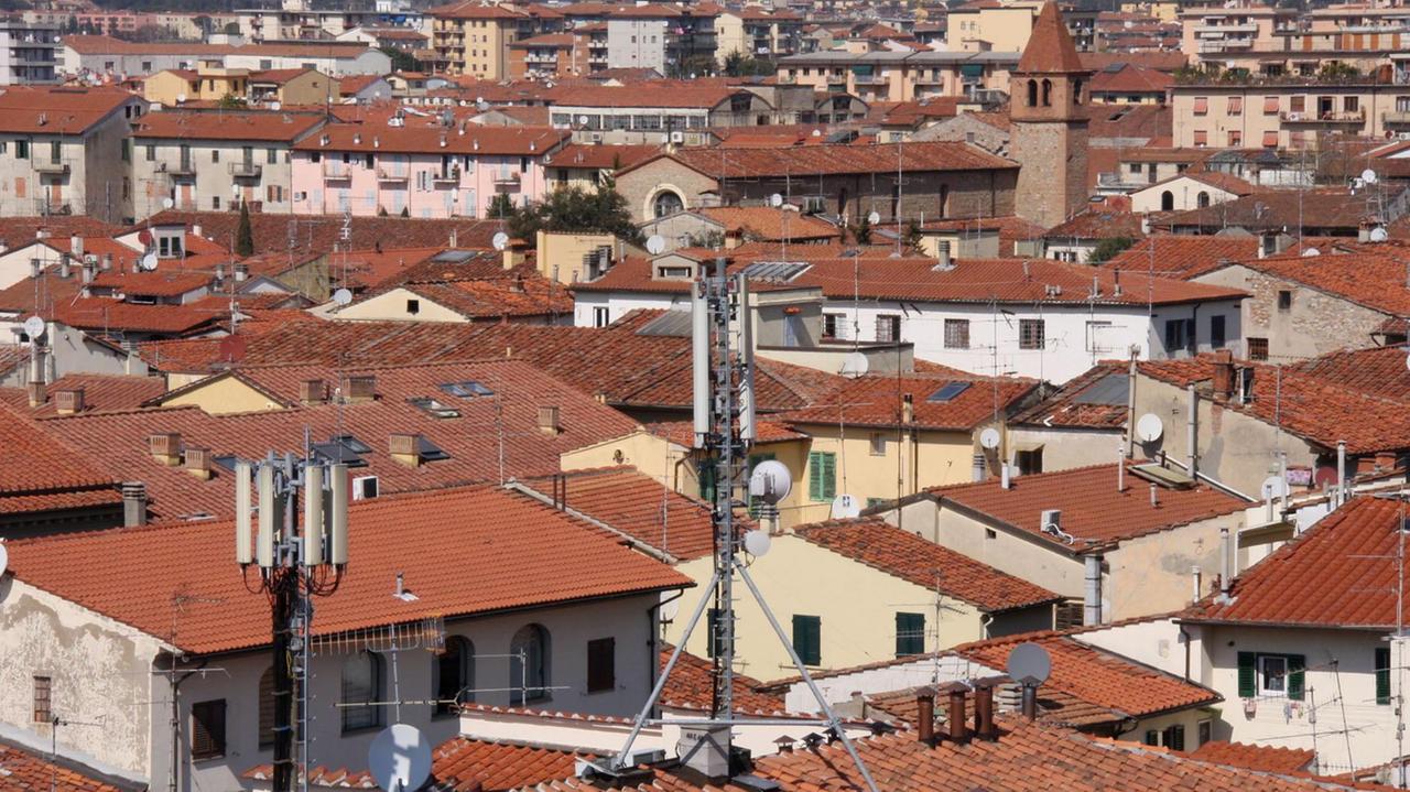 Una veduta dall'alto di Prato