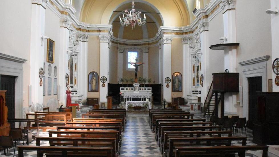 La chiesa di San Giovanni Battista a Scansano dove il bassorilievo fu rubato nel 1971 (foto Agenzia Bf)
