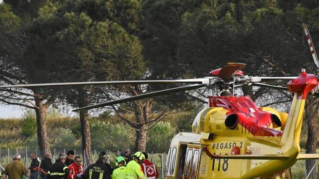 Braccio nella motozappa, soccorso dal Pegaso