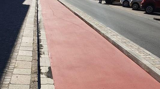 La pista ciclabile sulla via Aurelia