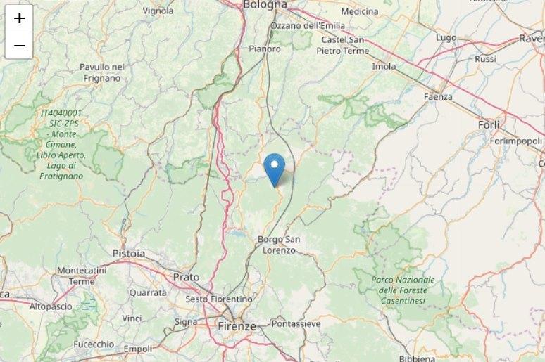 Scossa di terremoto nella notte nell'alto Mugello