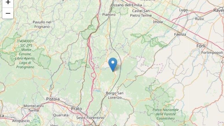 Scossa di terremoto nella notte nell'alto Mugello