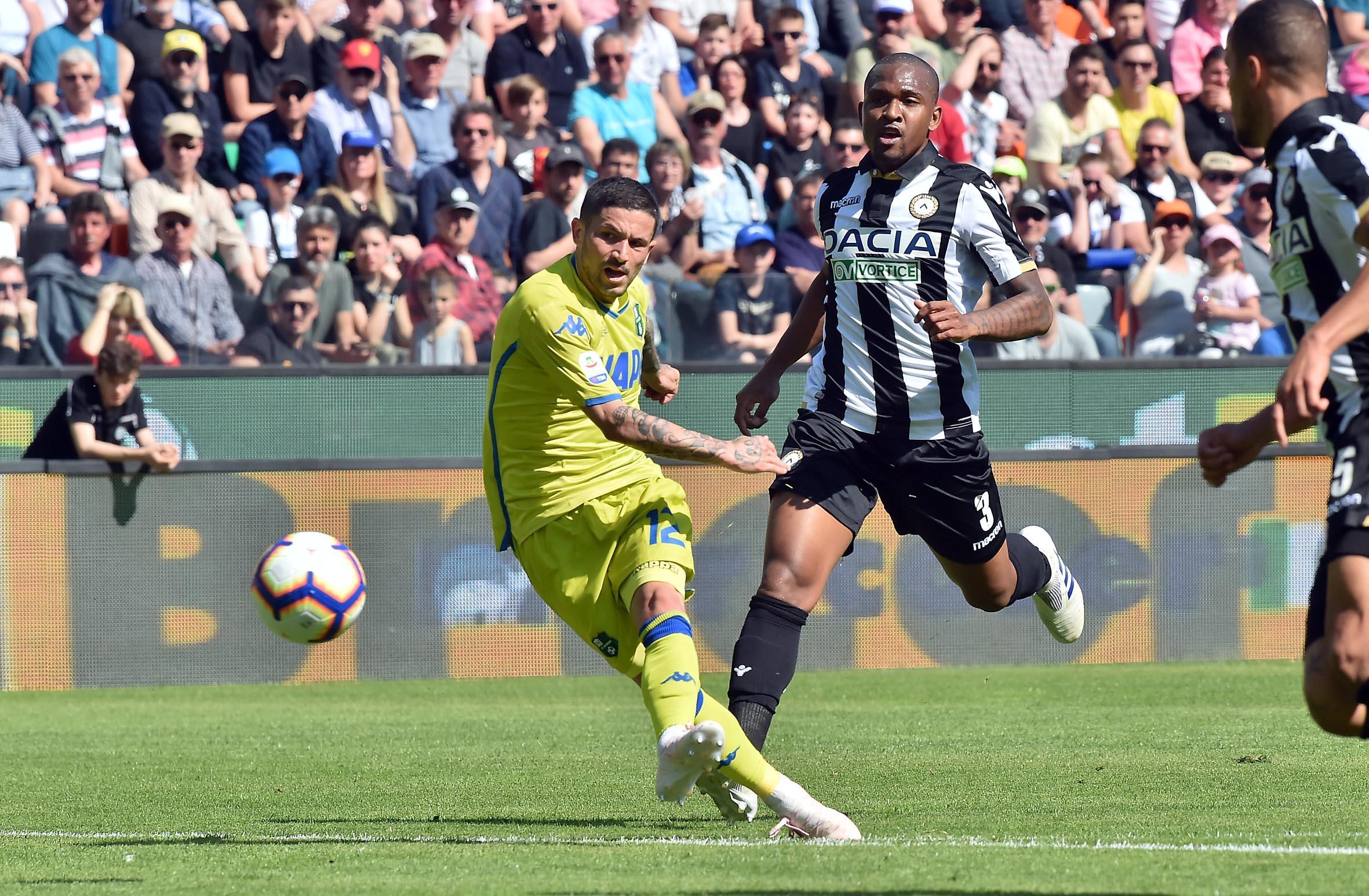 Il Sassuolo si illude con Sensi, poi Lirola "salva" l'Udinese
