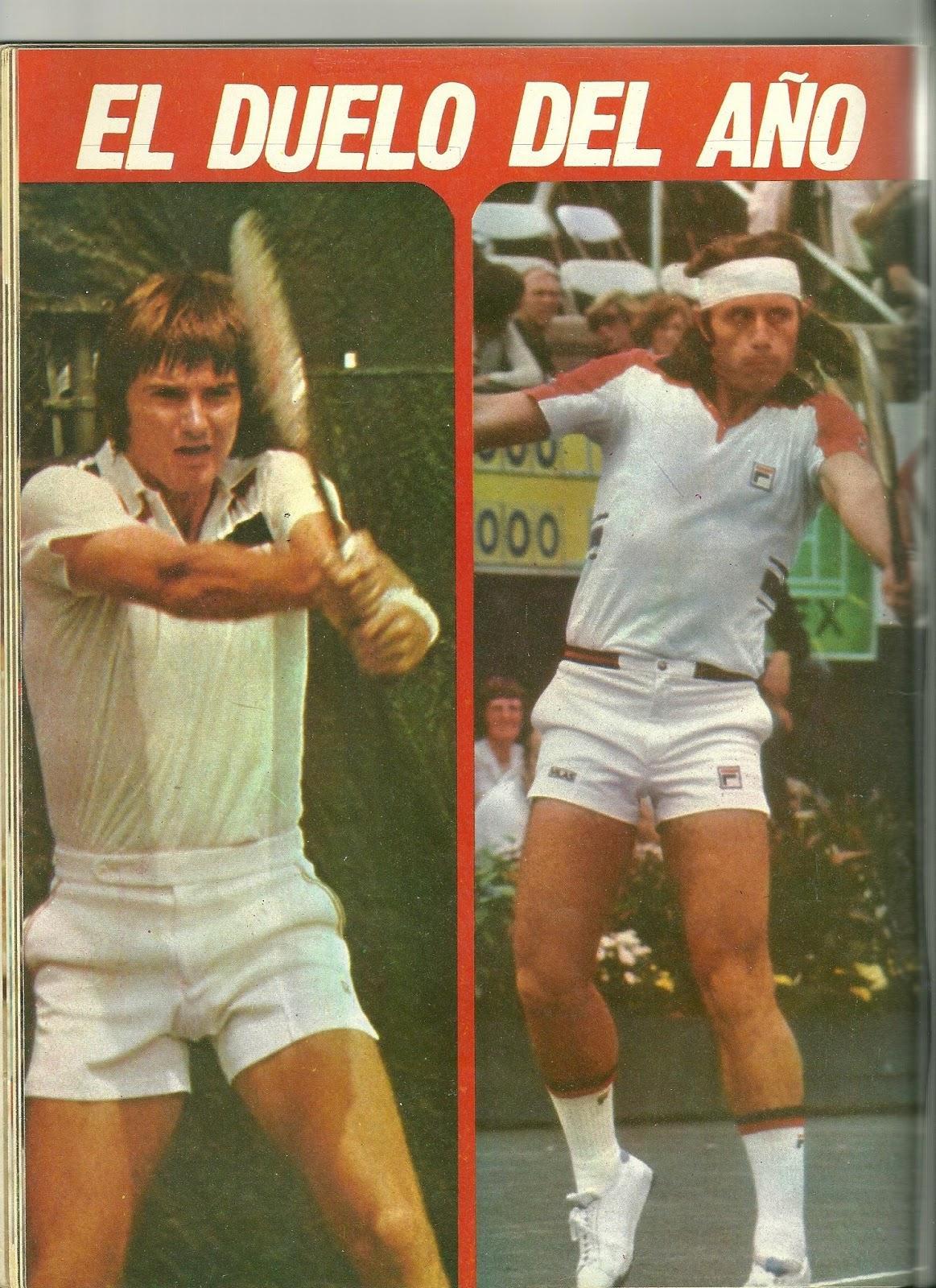 Il duello Connors-Vilas in una rivista della fine degli anni '70