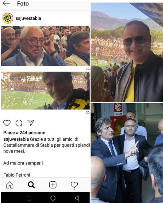 Petroni e Taverniti festeggiano la B con la Juve Stabia 